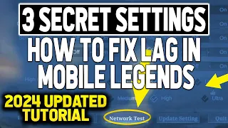 HOW TO FIX LAG in Mobile Legends 2024 | Latest MLBB Tutorial