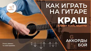 Как играть на гитаре КРАШ (КЛАВА КОКА, NILETTO). КРАШ - видео урок на гитаре.