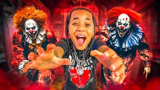 ESCAPE OF THE KILLER CLOWNS HORROR STORY😱 (FULL MOVIE)