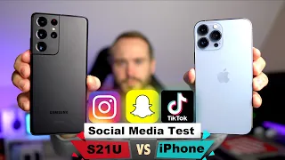 S21 Ultra vs iPhone 13 Pro Social Media Quality Test!