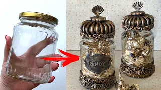 DIY Great idea for recycling a glass jar | Kitchen decor