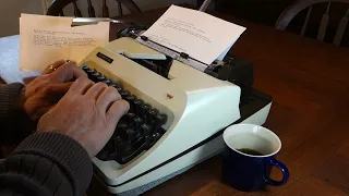 1978 Adler J5 typewriter at work