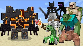 NETHERITE MONSTROSITY vs MUTANT CREATURES - Netherite Monstrosity vs Mutant Mobs