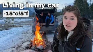 Living in a Subaru during a Snowstorm and Freezing Temperatures with my mom