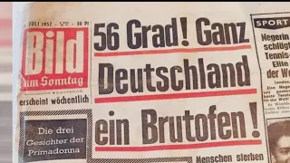 Bild Schlagzeile von Sommer 1957 zum Thema Klima.