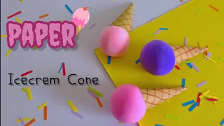 Make Paper Ice Cream Cone | Easy #papertoy