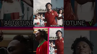 ishowspeed with autotune vs without autotune #shorts