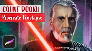 Count Dooku/Darth Tyranus | Star Wars - Procreate painting process timelapse