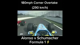 Fernando Alonso 180mph Overtake on  Michael Schumacher  #shorts #f1