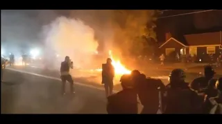 ANTIFA THROWS MOLOTOV COCKTAILS AT COPS