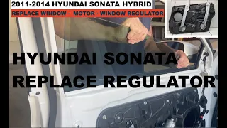 2011-2014 Hyundai Sonata hybrid window regulator broken window replace motor