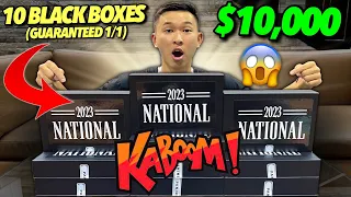 OPENING 10 INSANE PANINI NATIONAL BLACK BOXES (GUARANTEED 1/1 AUTOGRAPHS)! 😱🔥