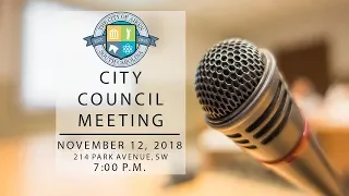 Aiken City Council Meeting November 12, 2018