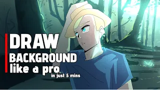 Learn HOW to Draw BACKGROUND Like a pro in just 5 minutes || tutorial ||2024 #ibispaintx