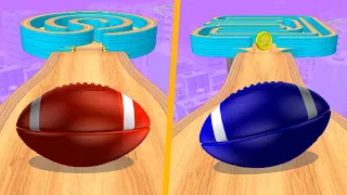 🏈Spiral and Square Maze Going Balls 🆚 Reverse 🆚 Rugby Balls 🏈Speedrun Gameplay iOS Android Update