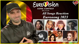 Reaction 🇧🇪: Belgium Eurosong 2023 Reaction (All 14 Songs)