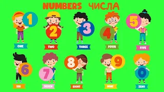 ЧИСЛА АНГЛІЙСЬКОЮ МОВОЮ. NUMBERS. ВЧИМО АНГЛІЙСЬКУ З ДІТЬМИ. Цифри для дітей.