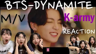 K-ARMY’s BTS(방탄소년단) ‘Dynamite’ Official | MV REACTION | I love JK💜 | with friends of 14 years