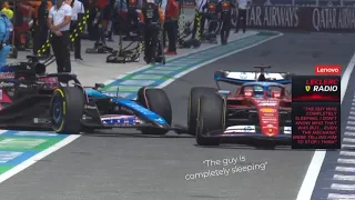 Ocon hits Leclerc in the pit lane and receives 10 sec penalty before the sprint starts | F1 Miami GP