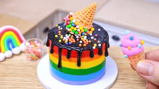 Yummy Chocolate Cake 🌈🍫🍧1000+ So Tasty Miniature Ice Cream Rainbow Chocolate Cake Decorating Ideas