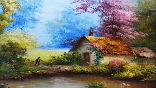 How I Paint Landscape Just By 4 Colors Oil Painting Landscape Step By Step 53 By Yasser Fayad