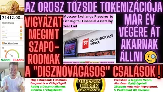 Bitcoin Hírek (898) - Kezdődik az Orosz Tőzsde Tokenizációja 🥳 Már év végére át akarnak állni 🧐