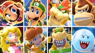 *NEW* Mario Tennis Aces - ALL Characters Special Shots & KOs! (Broken Rackets)