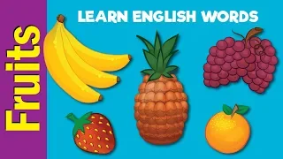 Fruit Names | Video Flash Cards | Kindergarten, Preschool, ESL for Kids | Fun Kids English