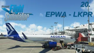 MSFS | European Tour Leg 20 | Warsaw (Chopin) - Prague | Aegean Airlines | A320neo