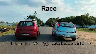 Indica Vista diesel vs indica V2 petrol race | testing two indica cars