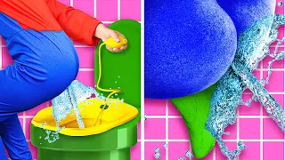 MUST TRY MARIO PARENTING HACKS ⭐️ Cool Toilet Hacks🚽 and Gadgets That Work by YOWZA