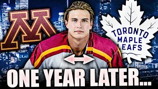 One Year Later: How MATTHEW KNIES Went From A Leafs 2nd Round Pick To An UNDERRATED PROSPECT (NHL)