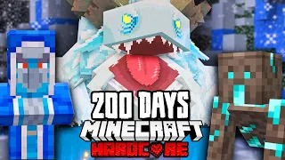 I Survived 200 Days in an APOCALYPTIC BLIZZARD in Minecraft...