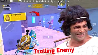 IRRITATING & TROLLING ENEMY😂 UNTIL HE EXIT THE GAME | BGMI FUNNY MOMENTS