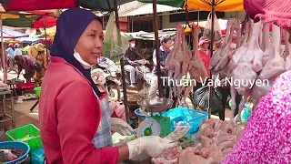 Cambodia ||  A Morning Market || Tboung Khmum Province