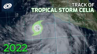 Track of Tropical Storm Celia (2022)