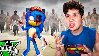 SOBREVIVIENDO 100 DÍAS como SONIC ZOMBIE en GTA 5! 🦔⚡️ (Mods)