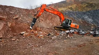 HITACHI ZAXIS 350 LCH Paletli Ekskavatör Ocakta Kırım Yapıyor