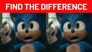 Sonic The Hedegehod | 🔎  SPOT THE DIFFERENCE 🔎  | movie puzzle | 100% FAIL |
