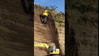 Spider Excavator on a Cliff