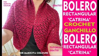 😍BOLERO ó TORERA A CROCHET FÁCIL 💯"Catrina" por Maricita Colours✅