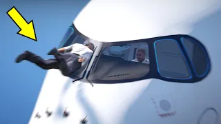 Emergency Landing On The Runway After Window Breaks In The Air In GTA 5 (Plane Crash After Take Off)