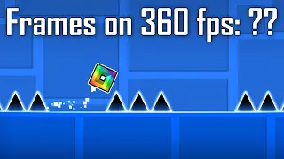 Cube jumps with Frames counter — Geometry Dash
