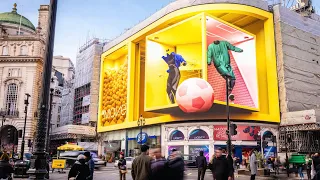 H&M Move 3D Animated Billboard at Piccadilly, Circus - 20 January 2023