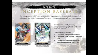 2023 Topps Inception Hobby Pick Your Team PYT Full Case Break #10 - 1/3/24