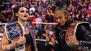 Rhea Ripley confronts Bianca Belair - WWE Raw 4/3/2023