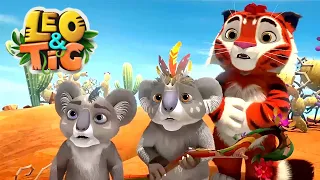 Leo and Tig 🦁 The Stone Flower ✨ All episodes in row  🐯 Funny Family Good Animated Cartoon for Kids