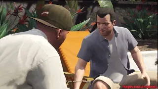 Franklin Has a Beer with Michael | GTA V Story: Father/Son Cutscene | Jimmy sells the Yacht