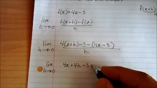 Derivative from First Principles