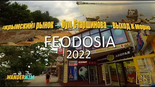 Феодосия Крым 2022  Перед дождём. Крымская ➡️ Старшинова ➡️море, пляж/a walk in Feodosia Crimea 2022